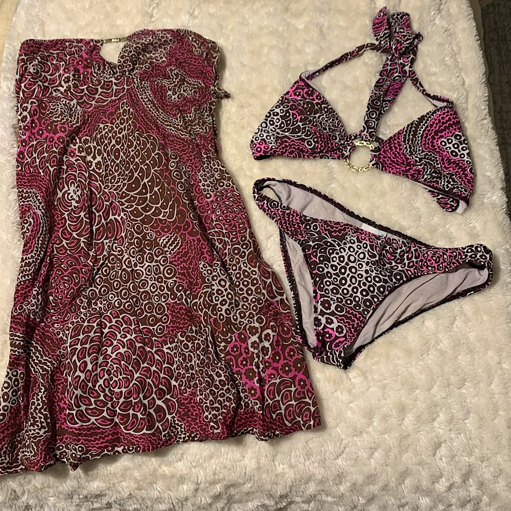 Trina Turk bathing suit and cover up